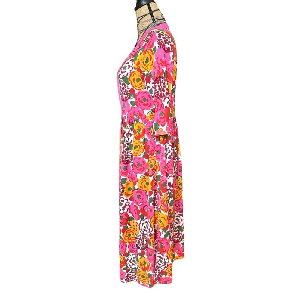 Kate Spade New York Pink Multicolored Floral Print Lightweight Caftan Size XS/S - Picture 9 of 14
